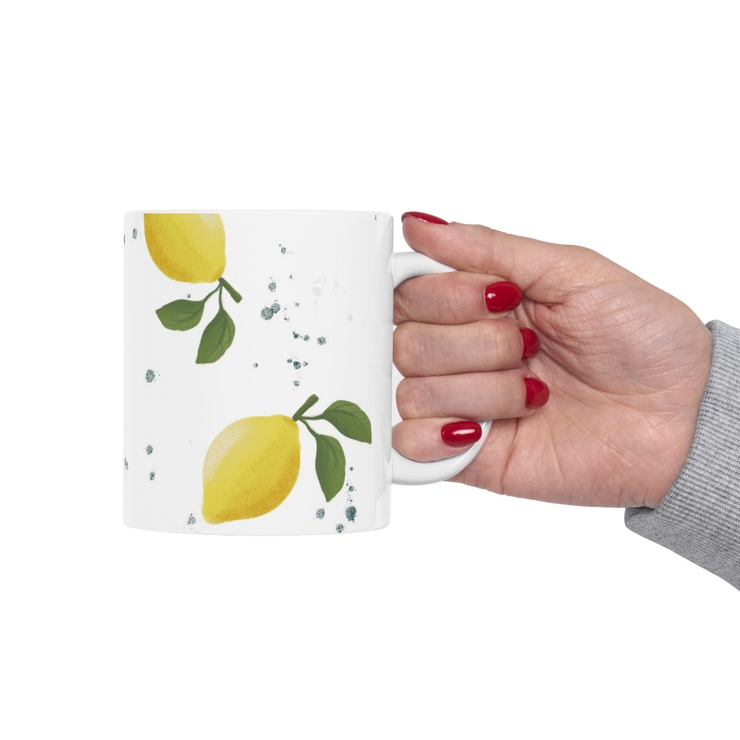 Lemon Grove Ceramic Mug | Citrus Decor Gift, Kitchen Tea Cup, Summer Vibes Drinkware, Eco-Friendly Coffee Mug, Lemon Lover's Collection