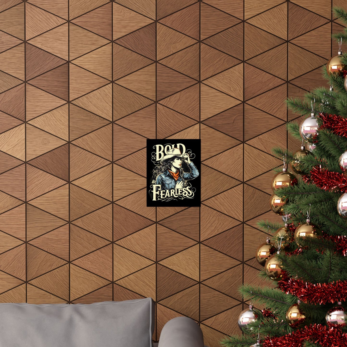 Bold & Fearless Cowboy Woman Poster — Matte Vertical Wall Art