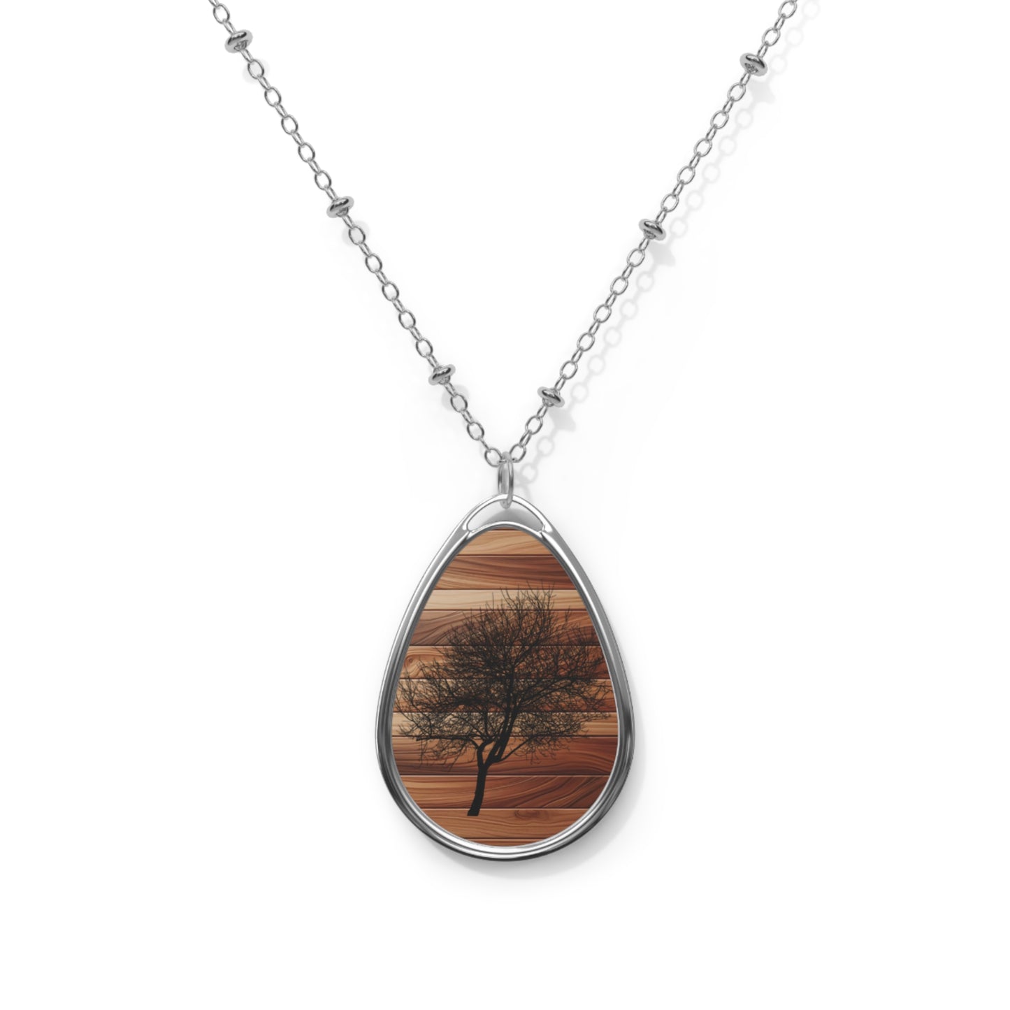 Natural Landscape Oval Necklace, Elegant Gift for Nature Lovers, Boho Jewelry, Mothers Day, Anniversary, Relaxing Vibes, Travel Keepsake