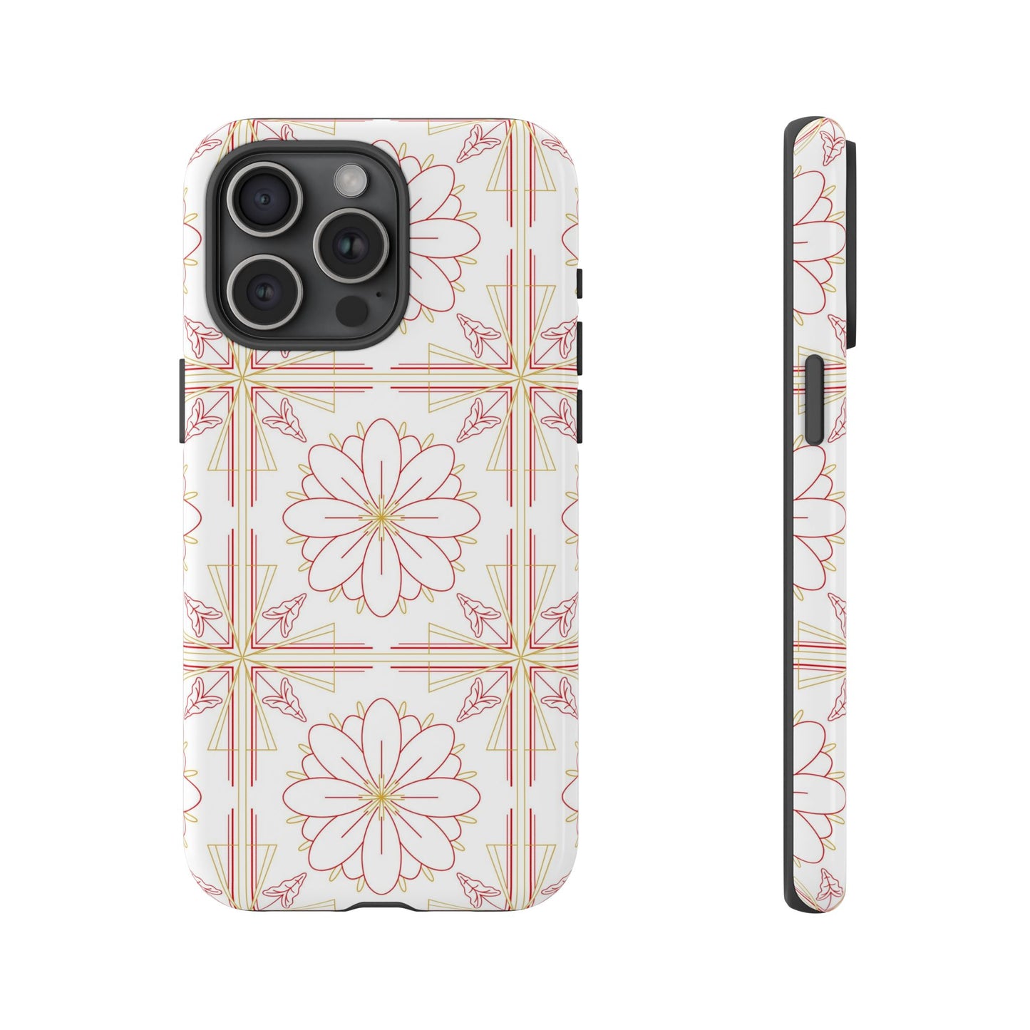 Floral Pattern Phone Case - Stylish Tough Case, Flower Design, Cute Mobile Cover, Phone Accessory, Gift for Her, Spring Style
