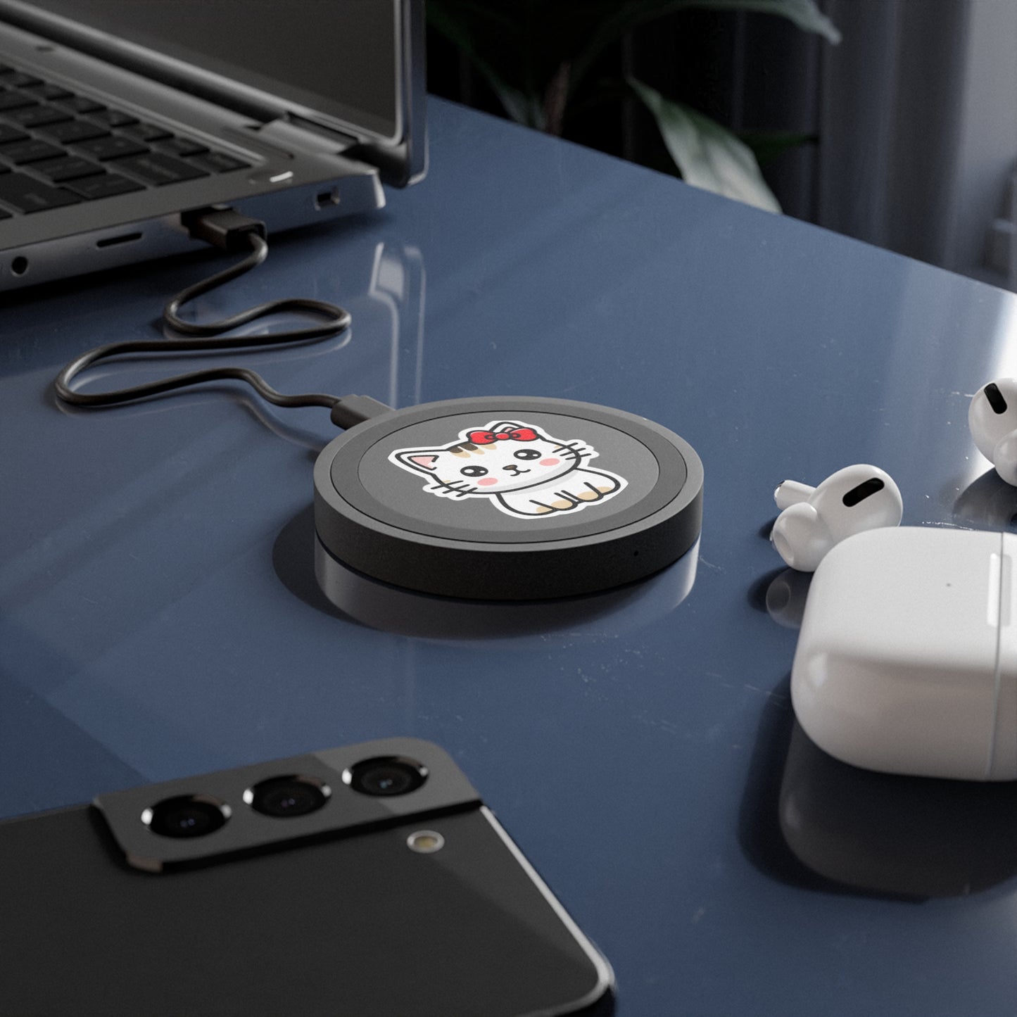 Cute Kitty Wireless Charging Pad — Kawaii Cat Phone Charger