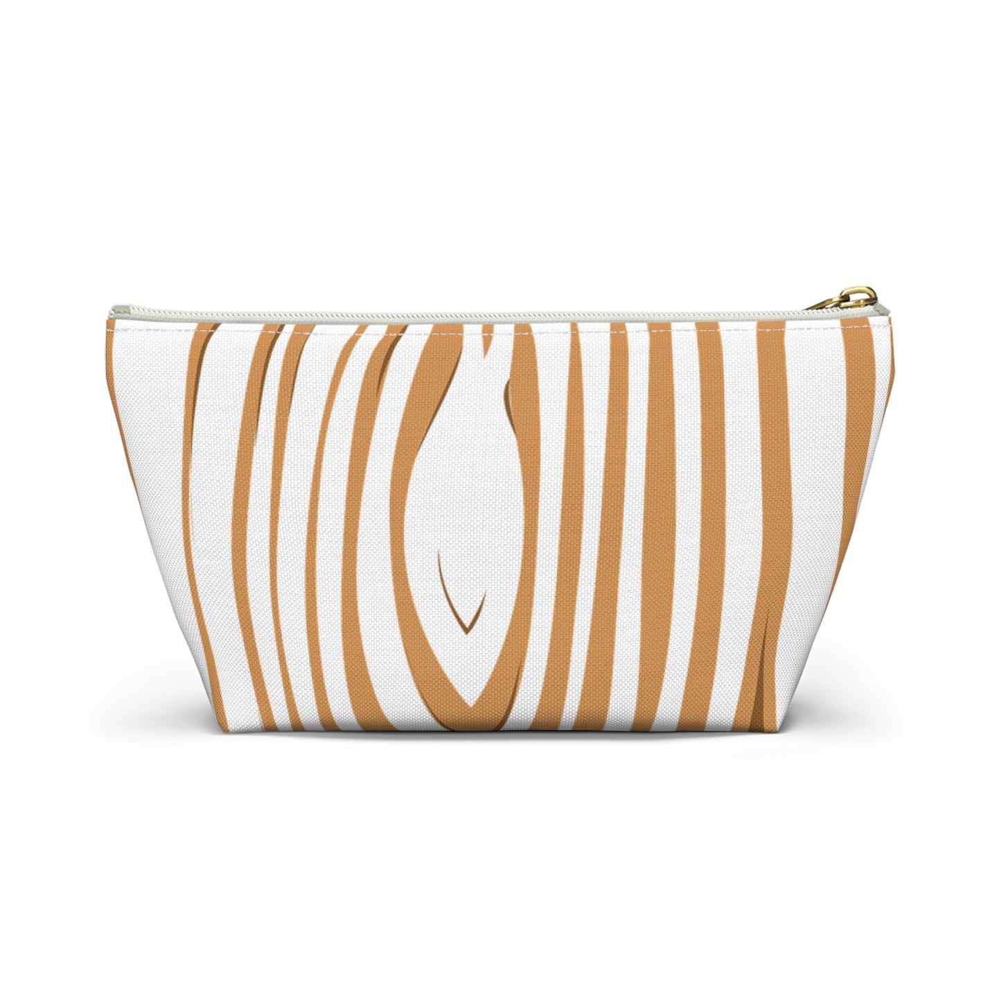 Chic T-bottom Accessory Pouch, Stylish Makeup Bag, Canvas Cosmetic Case, Travel Organizer, Gifts for Her