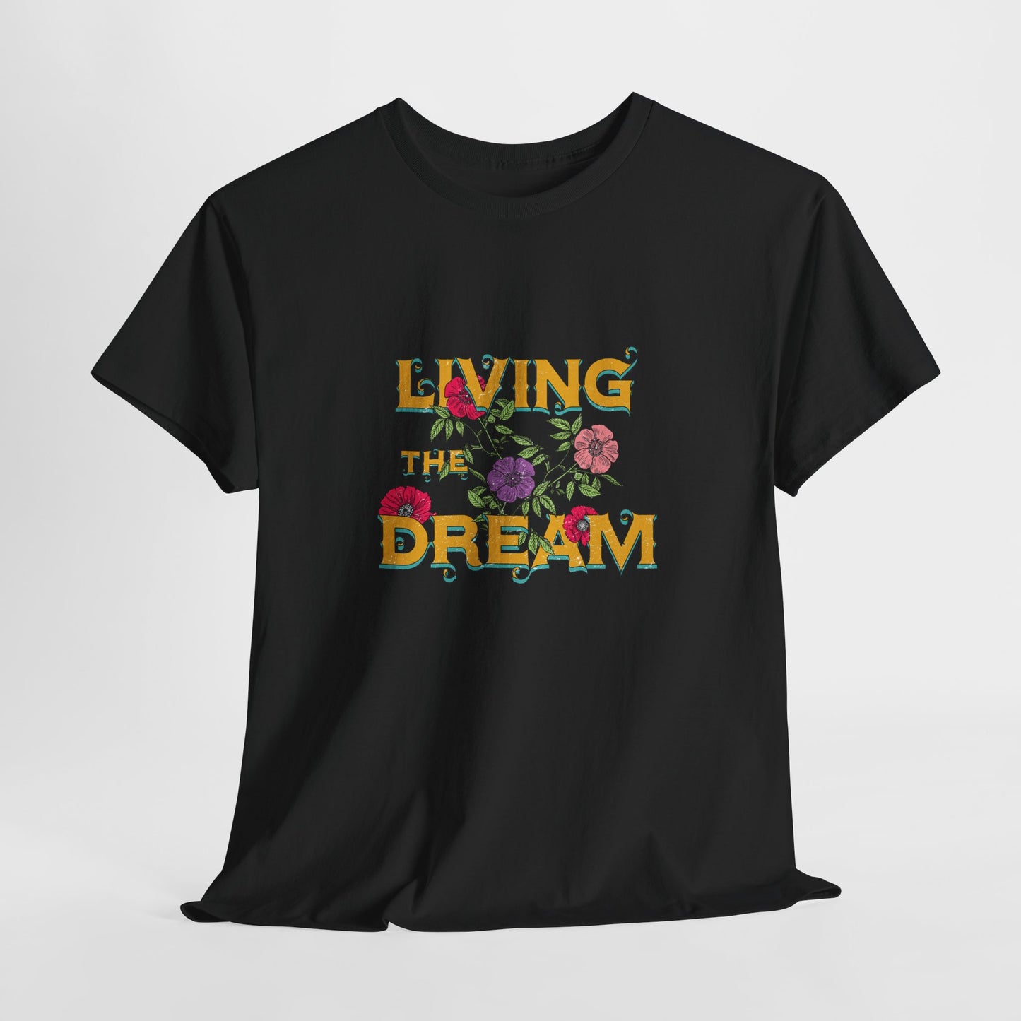 Living the Dream Floral Tee, Unisex Cotton T-Shirt, Inspirational Gift, Casual Everyday Wear, Flower Graphic Shirt, Summer Wardrobe [...]
