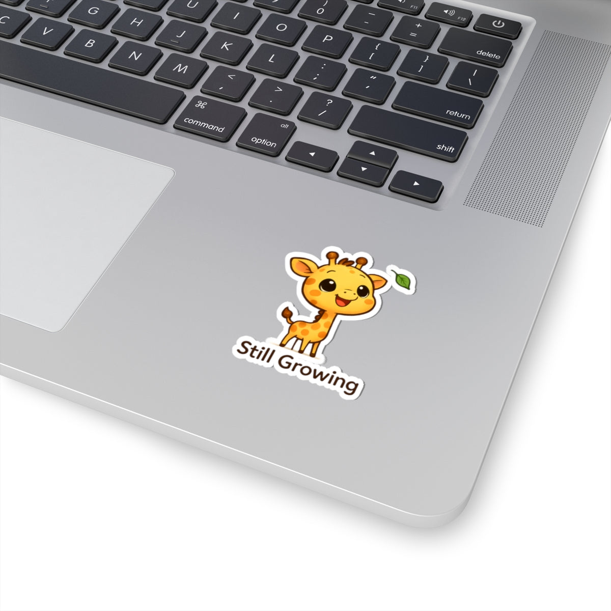 Still Growing Giraffe Sticker — Cute Kids Laptop Decal