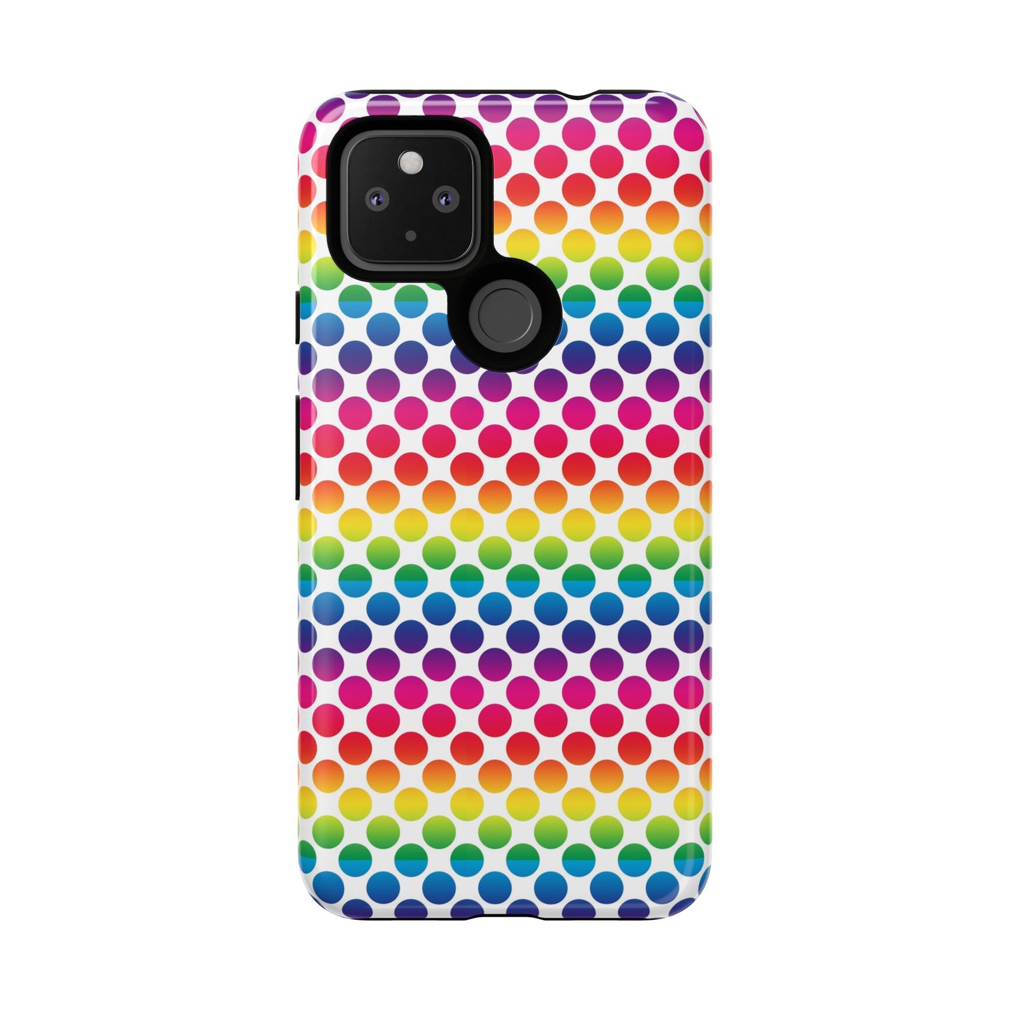 Rainbow Dot Phone Case, Colorful Phone Cover, Fun Phone Accessory, Gift for Friends, Trendy Mobile Case