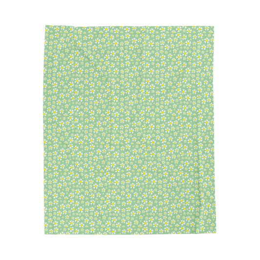 Cozy Floral Velveteen Plush Blanket | Soft Throw for Home Decor, Gift for Baby Shower, Birthday, Camping