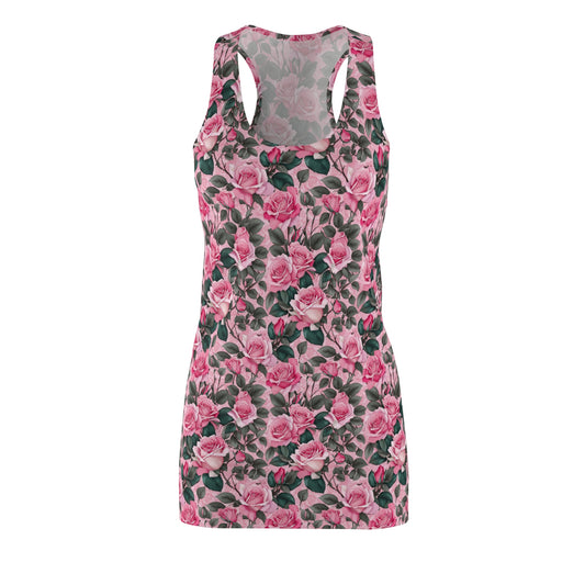 Floral Racerback Dress, Summer Dress, Casual Dress, Beach Dress, Vacation Outfit, Floral Print Dress