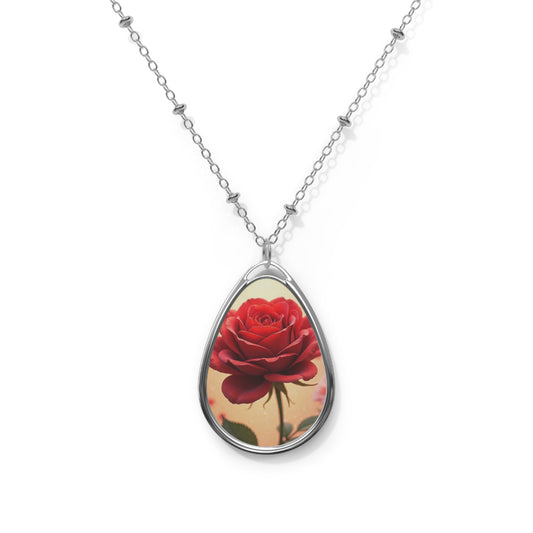 Elegant Floral Pendant Necklace, Rose Jewelry, Gift for Her, Mother's Day Necklace, Boho Chic Accessories