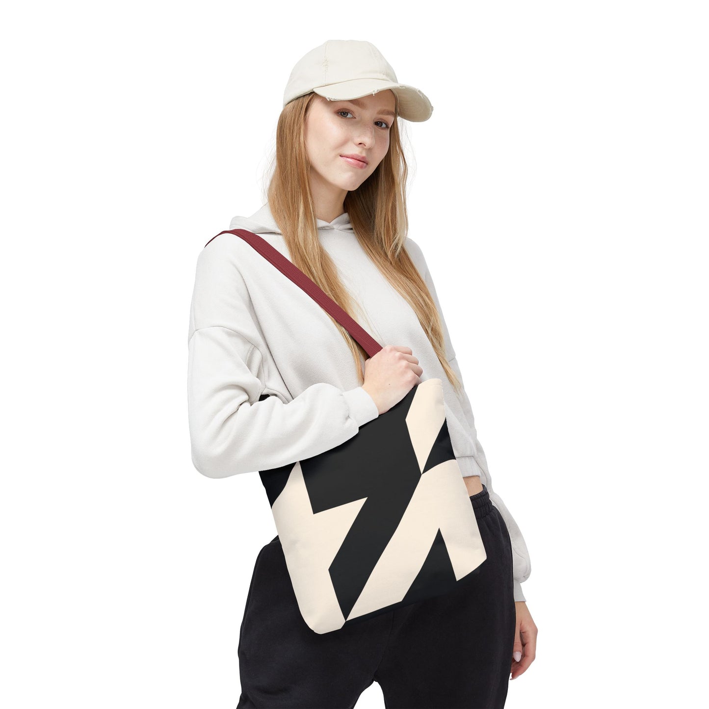 Chic Abstract Tote Bag, Stylish Travel Bag, Reusable Shopping Bag, Modern Design Bag, Fashionable Canvas Tote