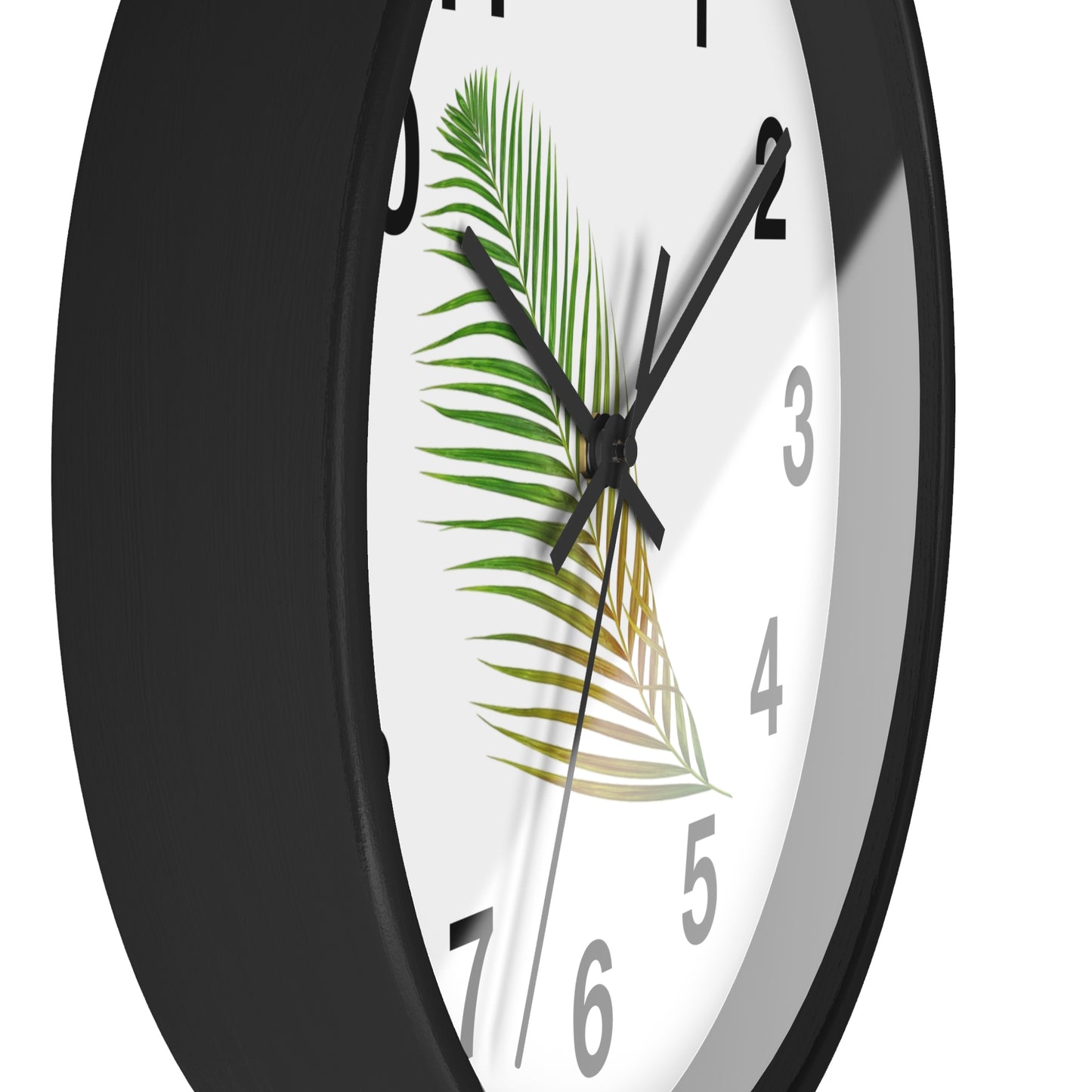 Tropical Palm Leaf Wall Clock – Minimal Botanical Home Decor