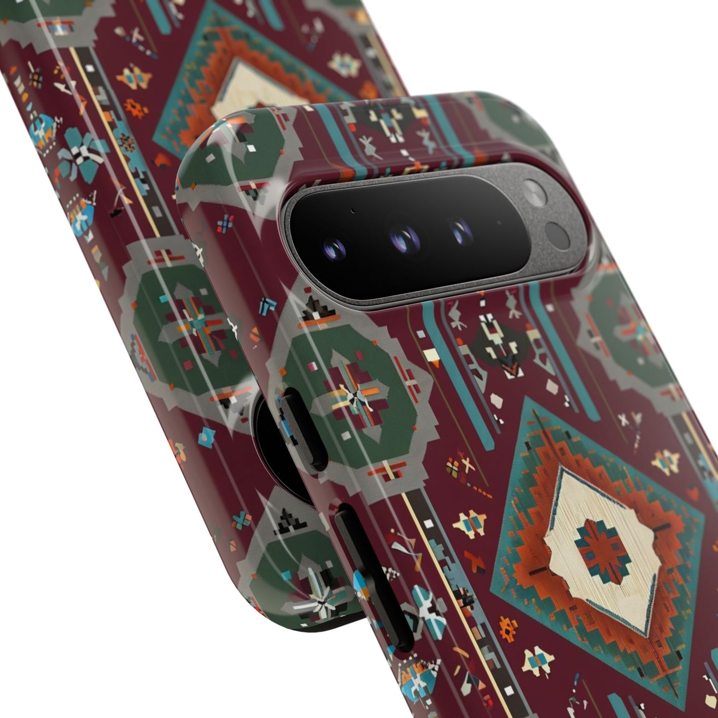 Tribal Pattern Phone Case - Boho Chic, Tough Durable Cover, Stylish Tech Accessory, Gift for Him/Her, Festival Essentials