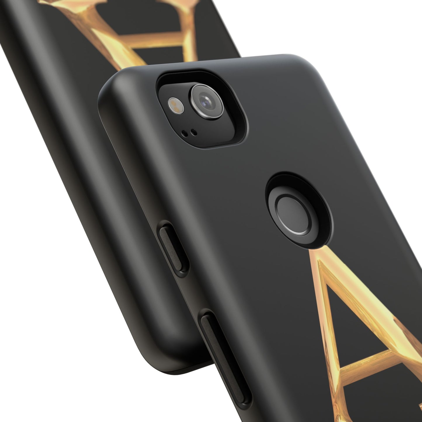 Custom Phone Case with Gold Letter A, Monogrammed Gift, Tough Protective Case, Personalized Phone Accessory, Unique Phone Cover