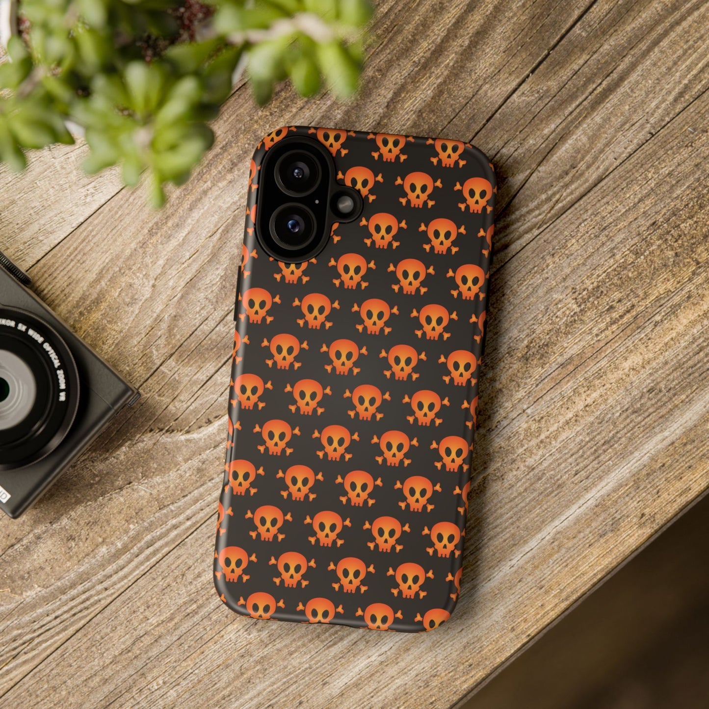 Halloween Skull Phone Case, Spooky Mobile Cover, Trick or Treat Accessory, Goth Gift, Skull Pattern Design