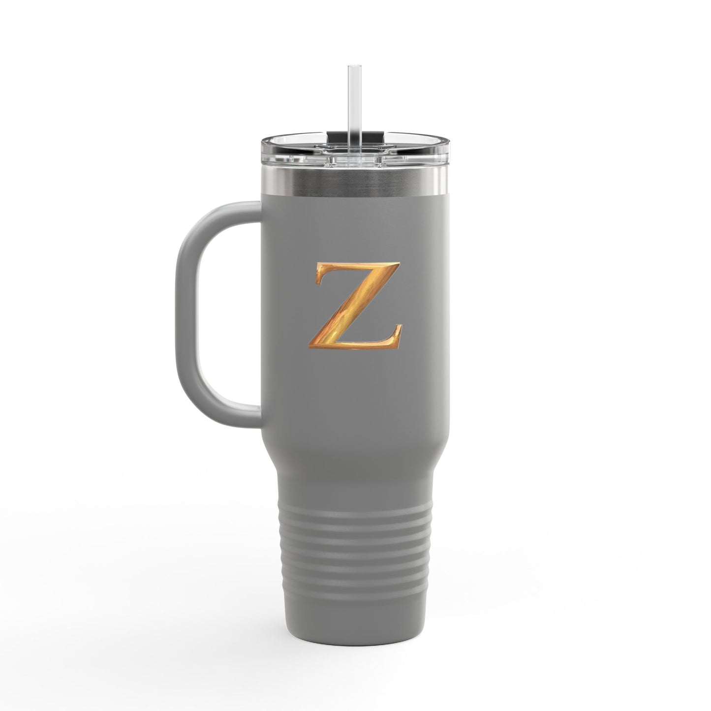 Insulated Travel Mug, 40oz - Letter Z Personalize Hipster Coffee Tumbler