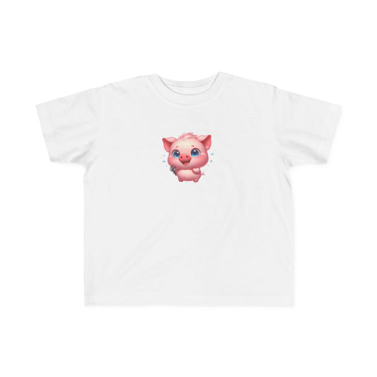 Cute Pig Toddler Tee, Adorable Animal Shirt for Kids, Perfect Baby Gift, Birthday Outfit, Playful Graphic Tee, Toddler Clothing