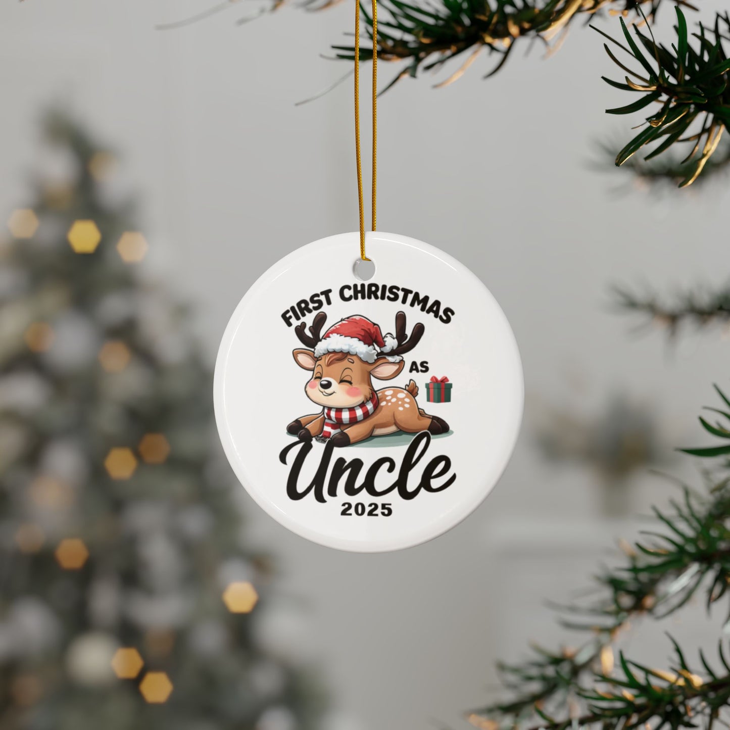 Personalized Christmas Ornaments - 1pc, 3pcs, 5pcs, 10pcs, First Christmas as Uncle, Unique Holiday Gift, Festive Decor