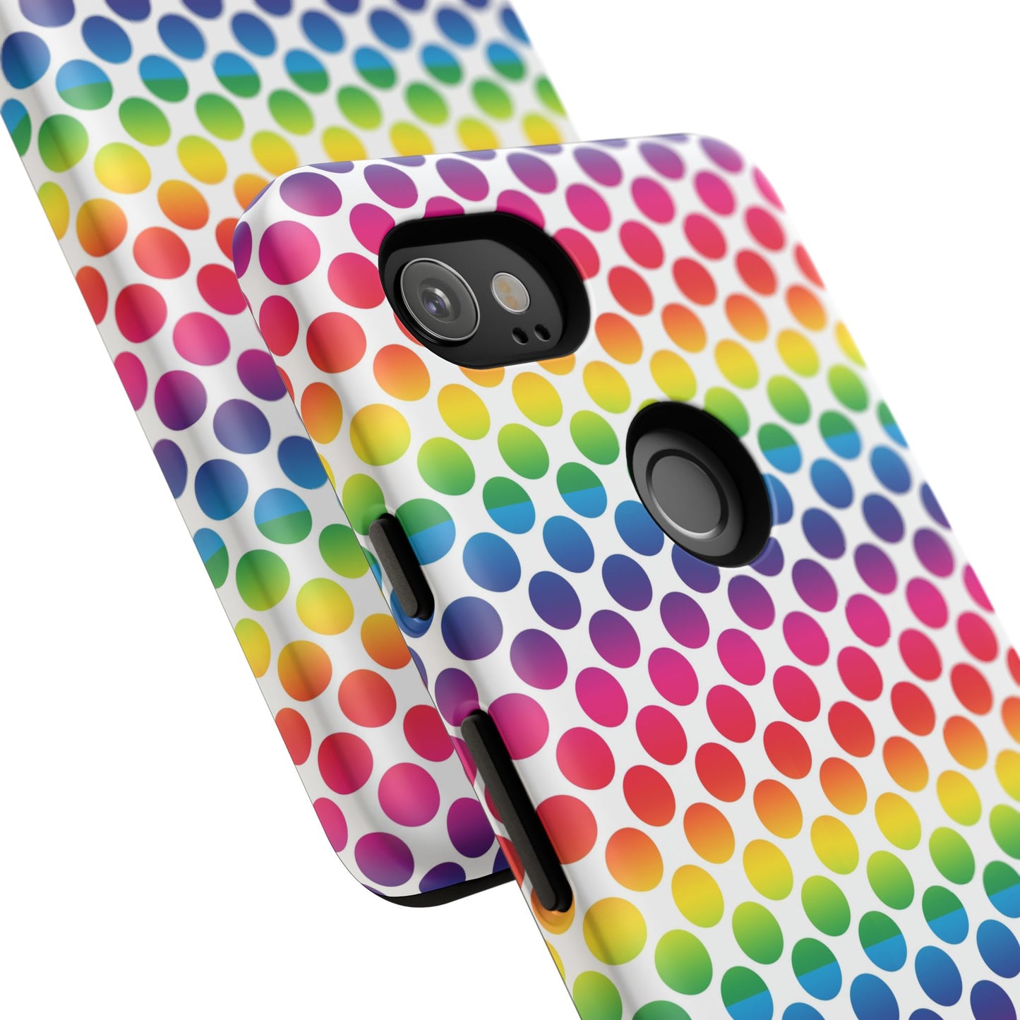 Rainbow Dot Phone Case, Colorful Phone Cover, Fun Phone Accessory, Gift for Friends, Trendy Mobile Case