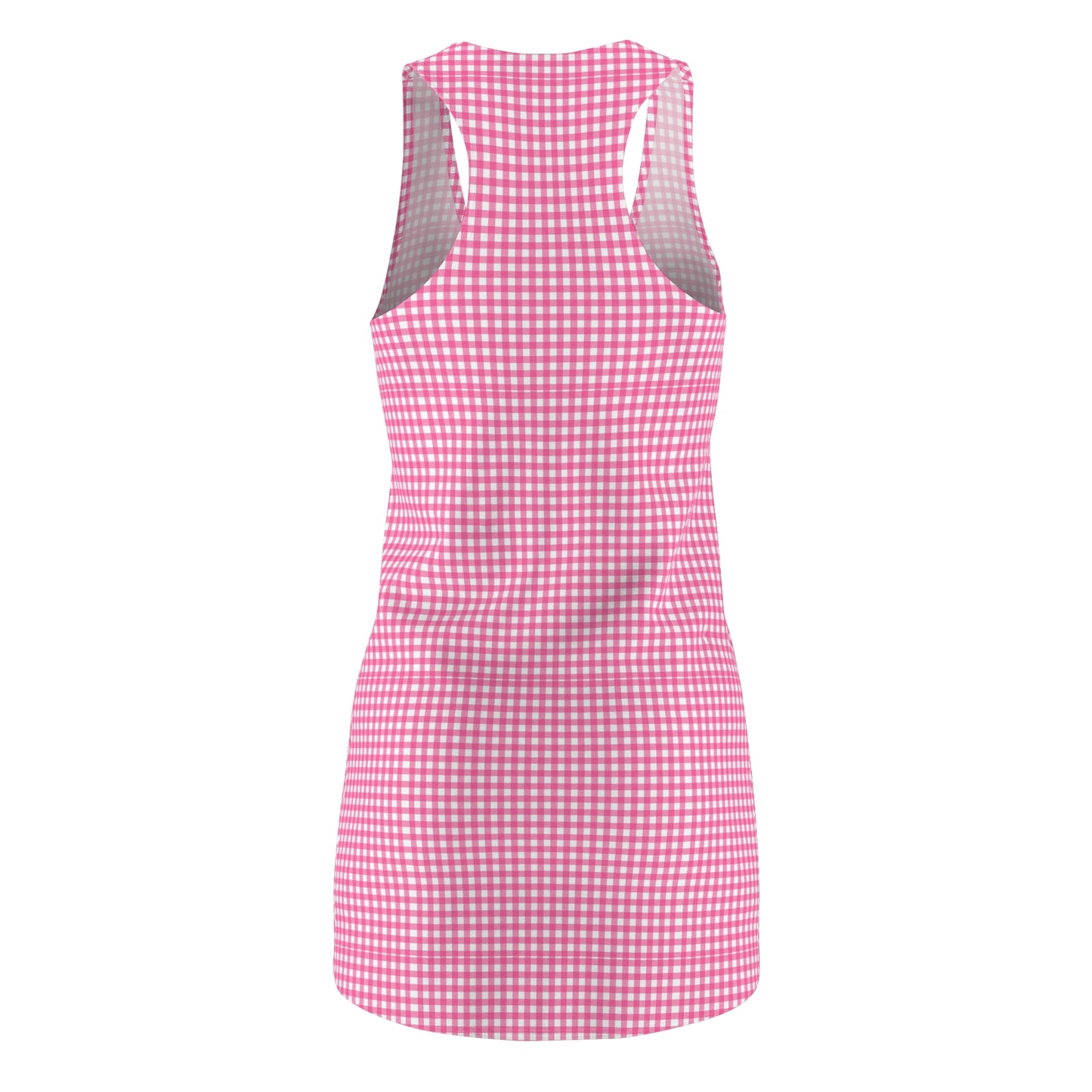 Charming Pink Gingham Racerback Dress for Summer, Casual Wear, Day Out, Holidays, Beach Trips, Stylish Outfit