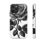 Elegant Floral Phone Case - Tough Cases, Black Rose Design, Floral Phone Cover, Stylish Phone Accessory, Gift for Her, Mother's Day