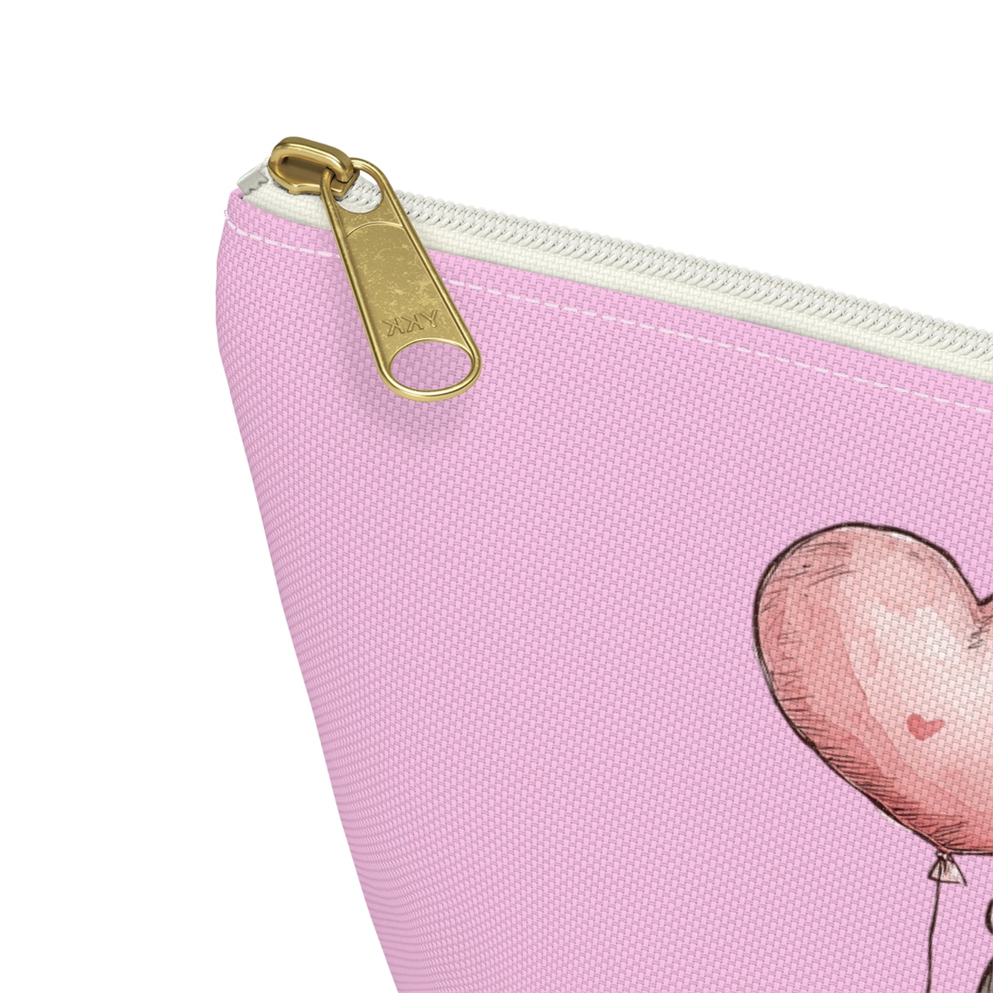 Cute Hippo Good Vibes Accessory Pouch, Makeup Bag, Travel Organizer, Gift for Animal Lovers, Cute Pink Storage Bag