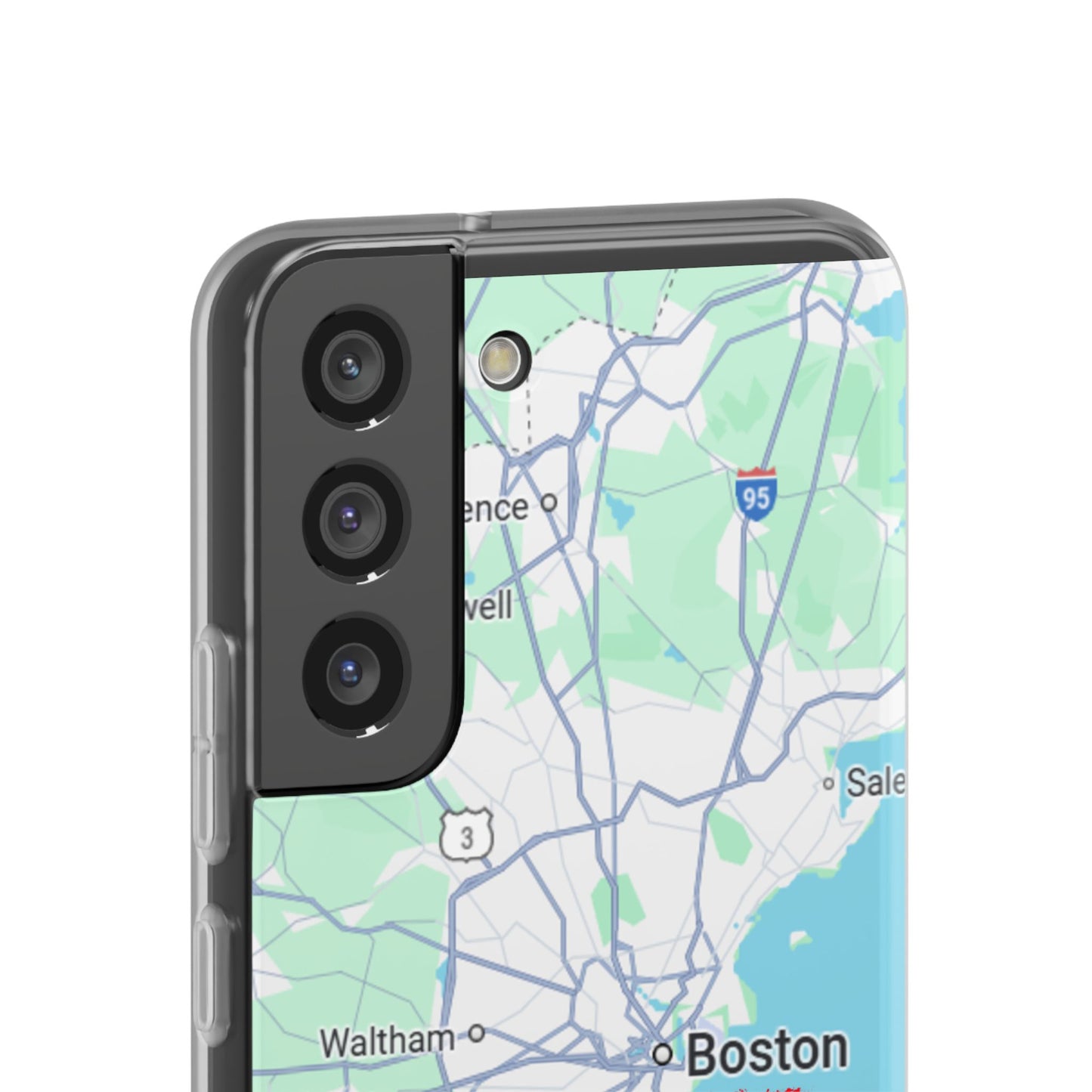 Boston Map Flexi Case for iPhone, Custom Location Phone Case, Unique Gift, Boston Heart Design, Travel Lover Accessory