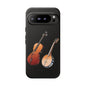 Musical Instrument Phone Case - Violin & Banjo Design, Music Lover Gift, Unique Phone Cover, Holiday Gift, Durable Tough Cases