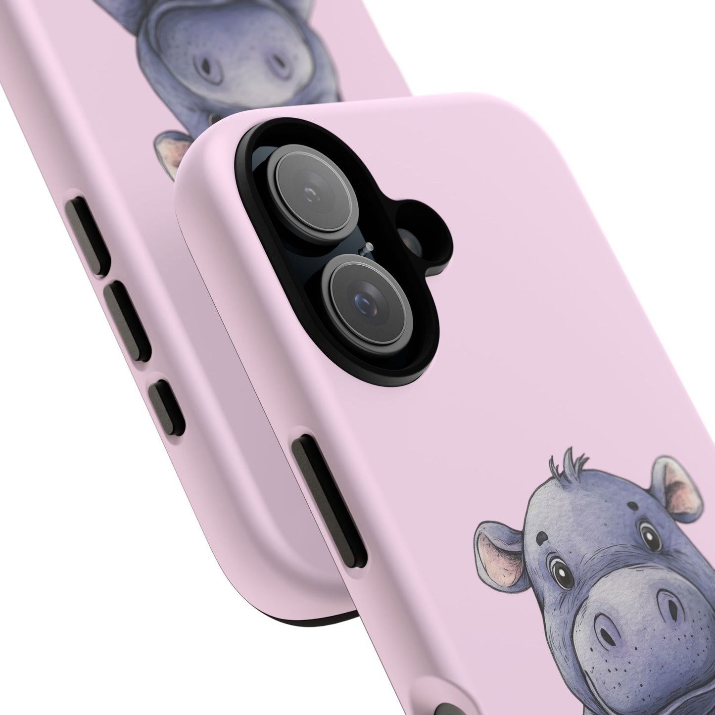 Cute Hippo Phone Case - Tough Cases, Animal Phone Cover, Kawaii Accessories, Gifts for Kids, Unique Tech Gear