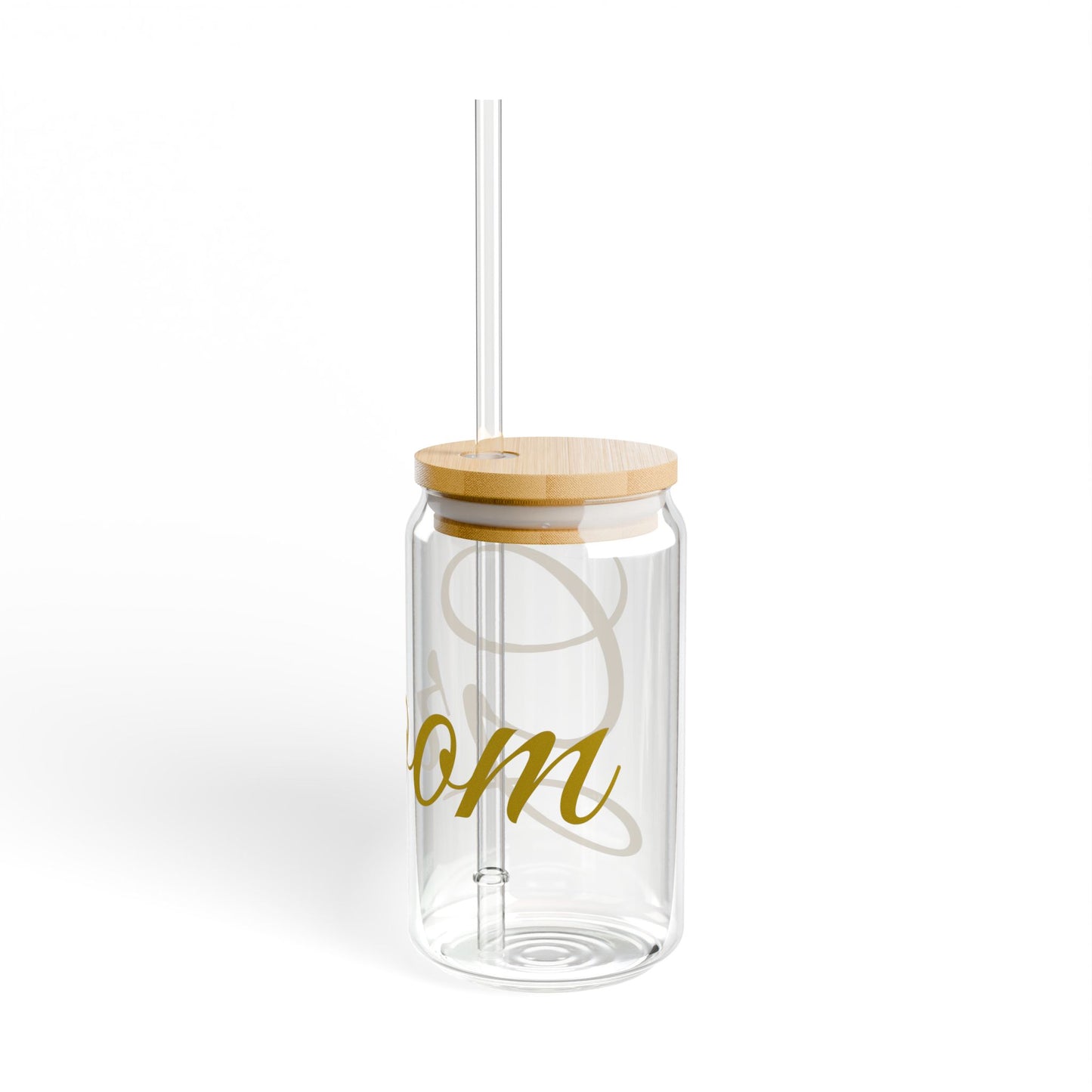 Stylish Sipper Glass with Bamboo Lid - Perfect for Smoothies, Iced Tea, and Home Decor, Mason Jar Drinkware, Gifts