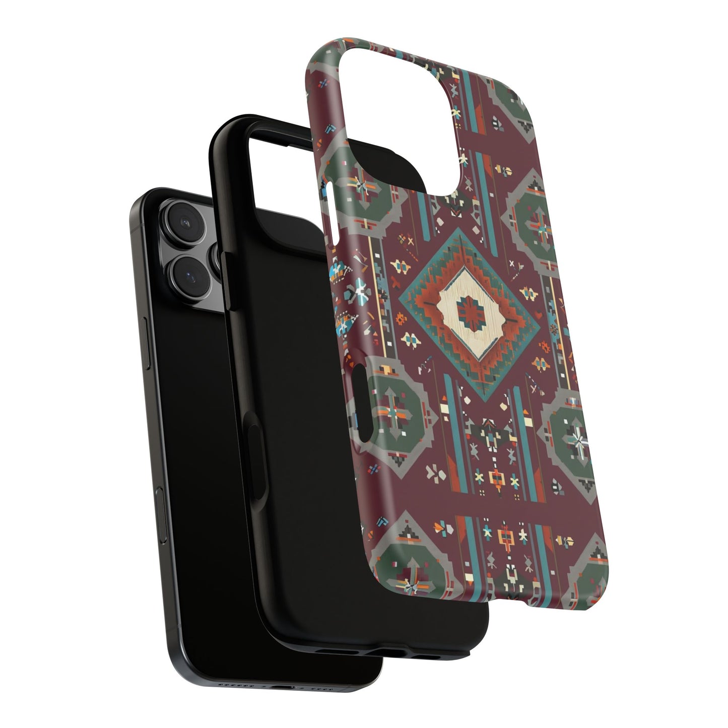 Tribal Pattern Phone Case - Boho Chic, Tough Durable Cover, Stylish Tech Accessory, Gift for Him/Her, Festival Essentials