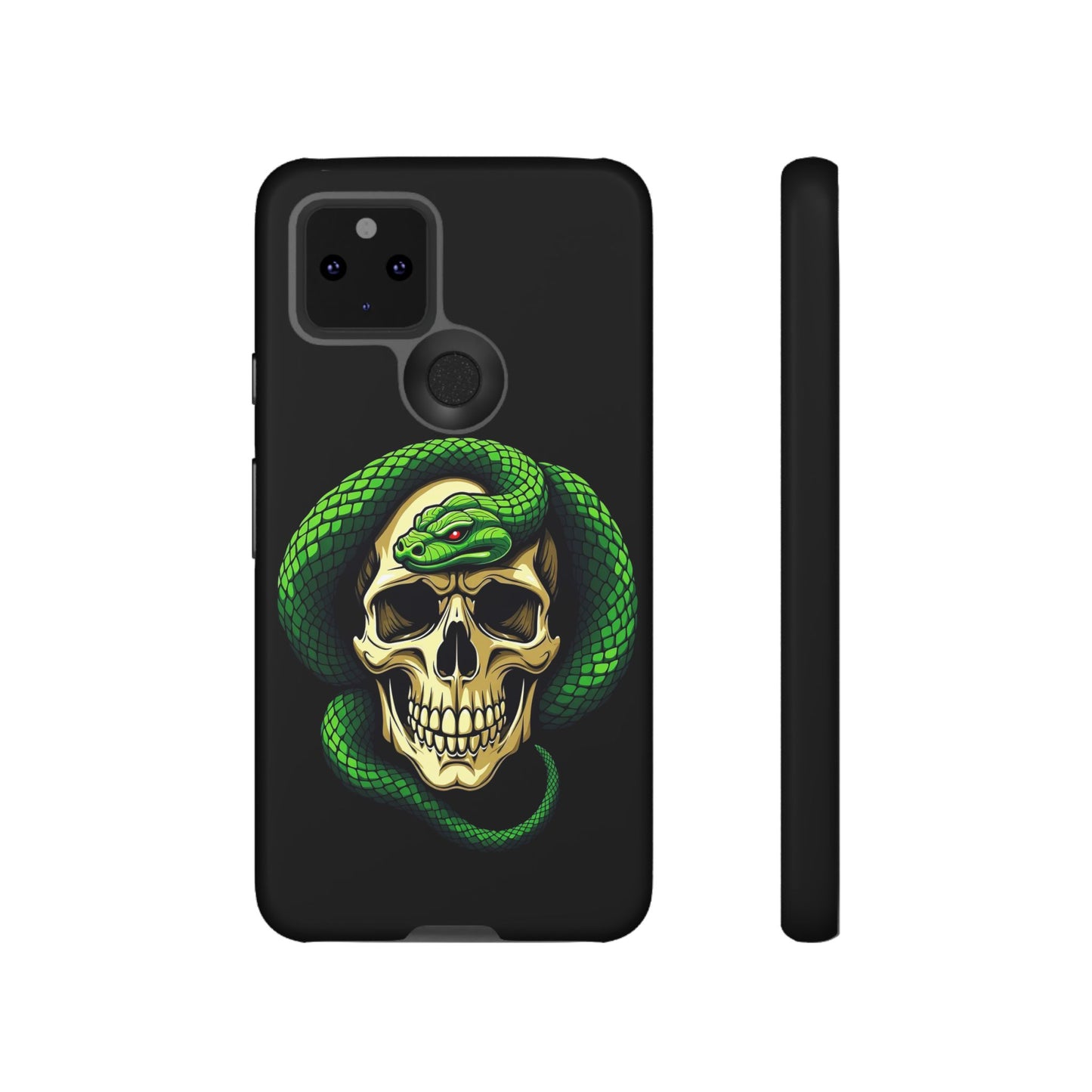 Skull & Snake Phone Case | Tough Cases, Protective Cover, Edgy Phone Accessories, Gothic Gift, Halloween Decor