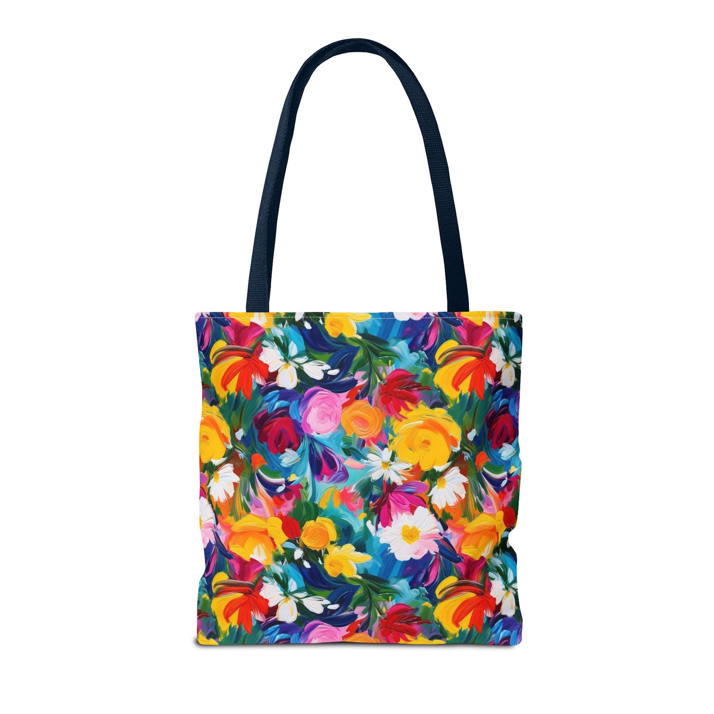 Colorful Floral Tote Bag — Vibrant All-Over Print Shopper