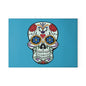 Decorative Glass Cutting Board with Colorful Sugar Skull Design