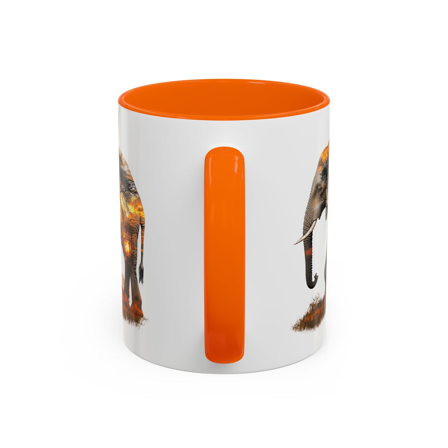 Elegant Elephant Accent Coffee Mug - Nature Lover Gift, Animal Lover Mug, Unique Home Decor, Wildlife Conservation, Travel Mug