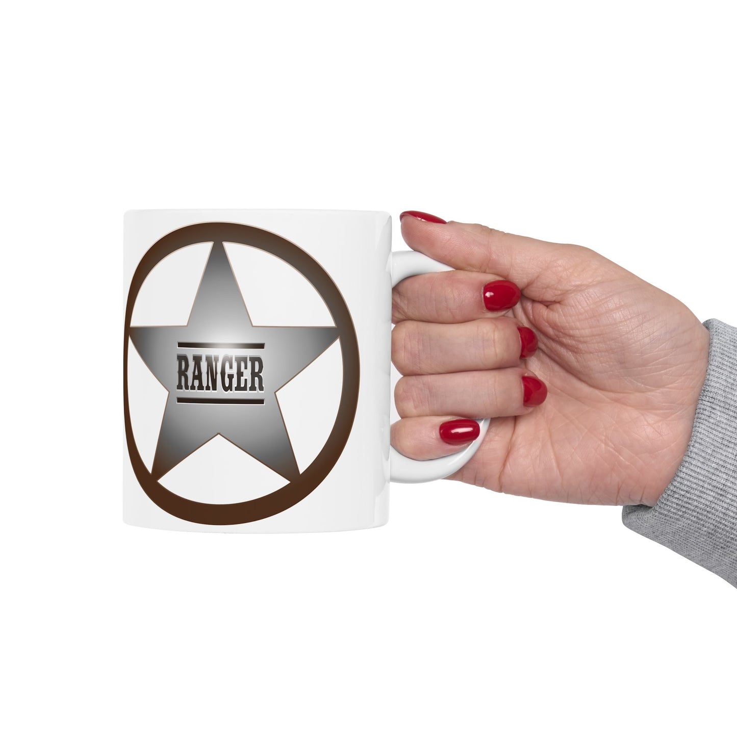Rustic Star Ranger Ceramic Mug - Perfect Gift for Adventure Lovers, Cowboy Decor, Personalized Coffee Cup, Unique Gifts, Western Style