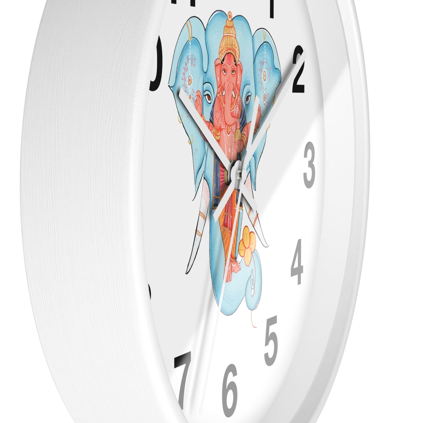 Ganesha Wall Clock, Hindu Home Decor, Spiritual Gift, Boho Wall Art, Timeless Decoration, Unique Timepiece