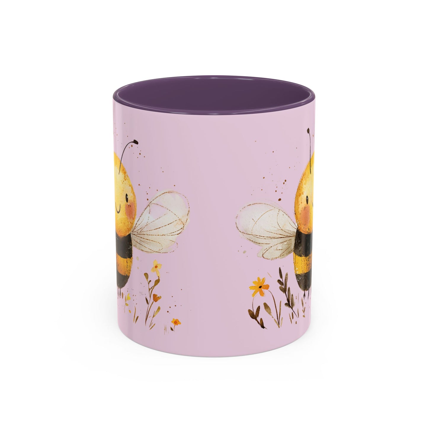 Cute Bee Accent Coffee Mug for Nature Lovers, Fun Bee Design, Gift for Friends, Bee Themed Kitchenware, Bee Lover's Mug