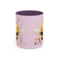 Cute Bee Accent Coffee Mug for Nature Lovers, Fun Bee Design, Gift for Friends, Bee Themed Kitchenware, Bee Lover's Mug