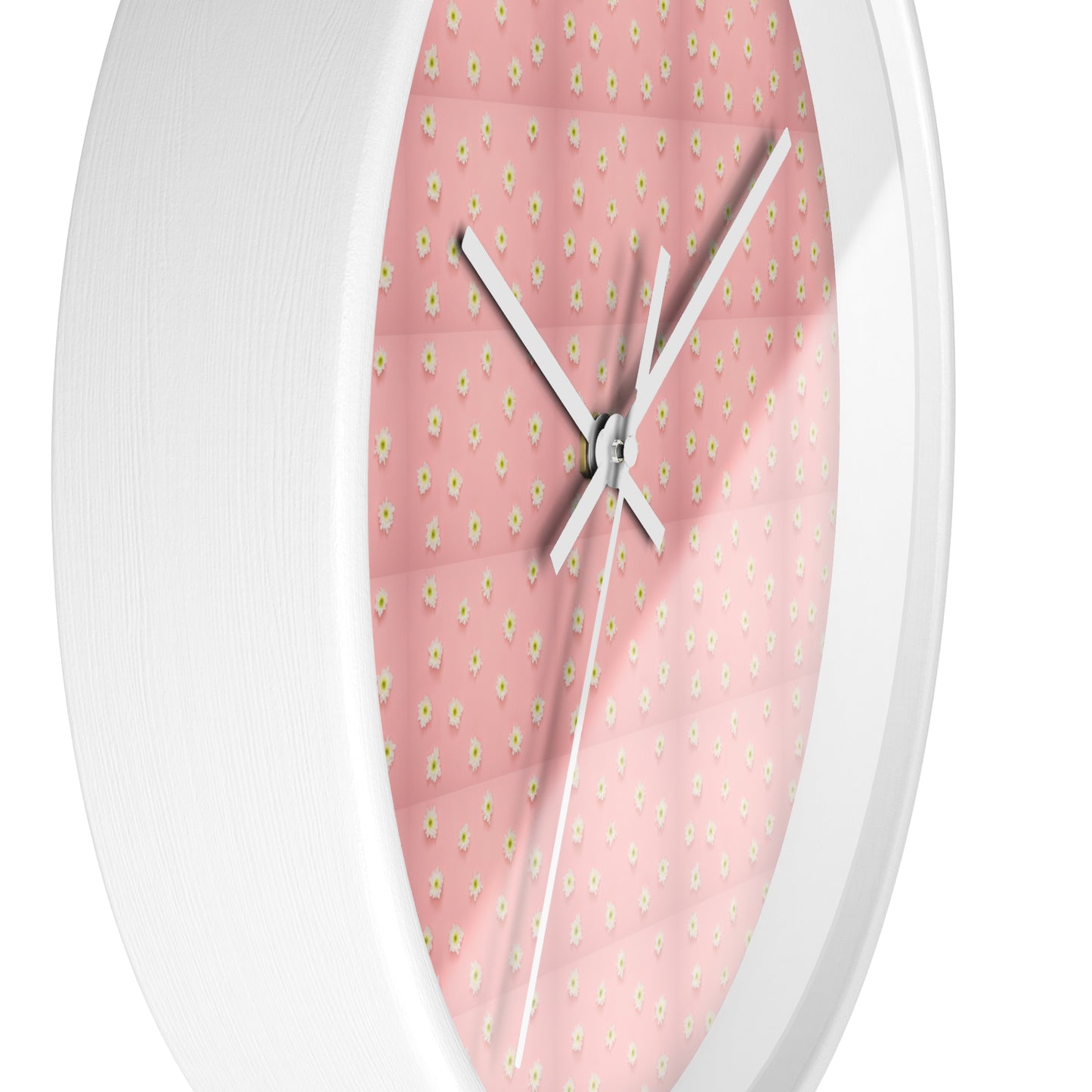 Charming Floral Wall Clock Pink Decor, Home Accessories, Gift for Her