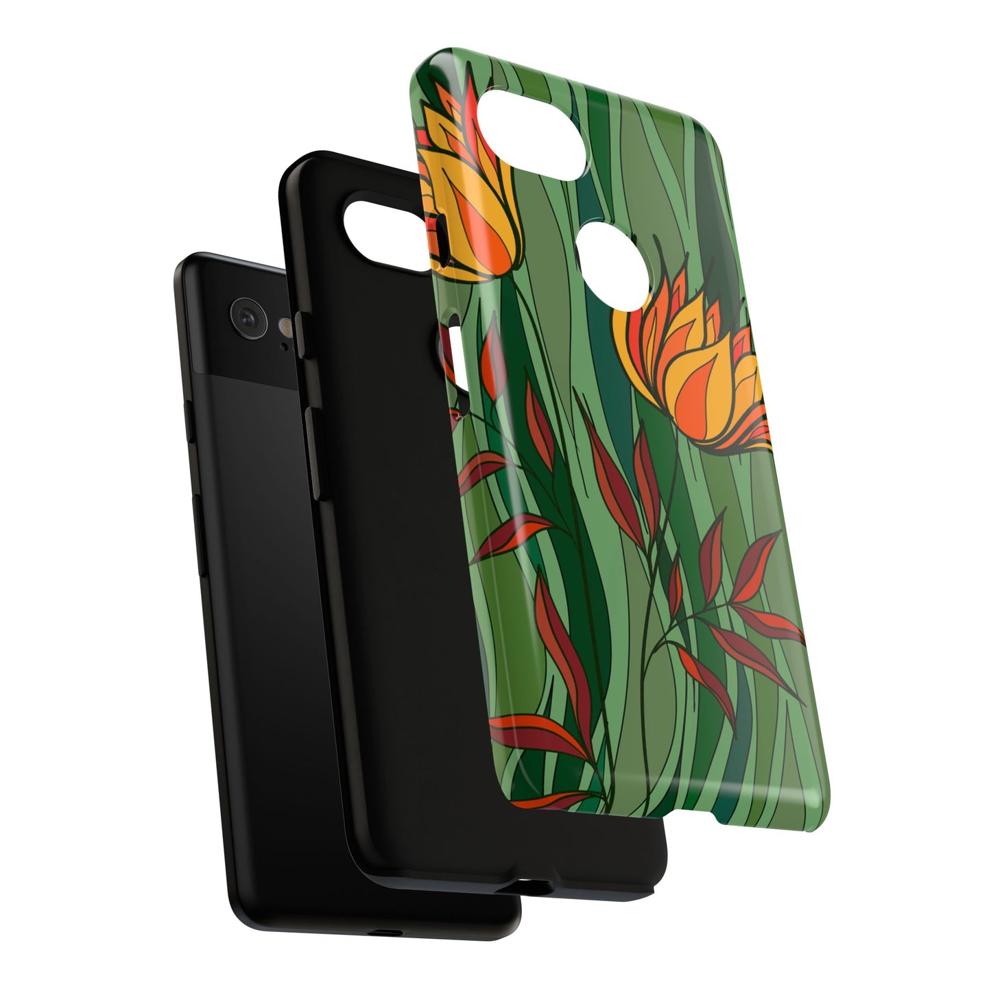 Vibrant Floral Phone Case, Nature-Inspired Tough Case, Eco-Friendly Cover, Unique Gift for Nature Lovers, Spring Decor