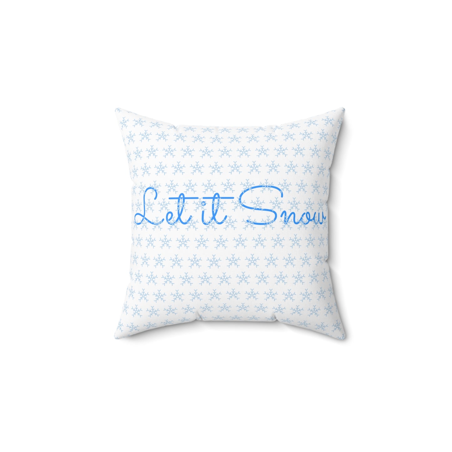 Winter Wonderland Square Pillow - Cozy Home Decor, Holiday Accent, Gift for Snow Lovers, 'Let it Snow' Cushion, Winter Greetings
