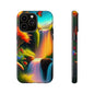 Phone Case - Vibrant Waterfall Landscape with Butterfly | Colorful Nature Protective Case