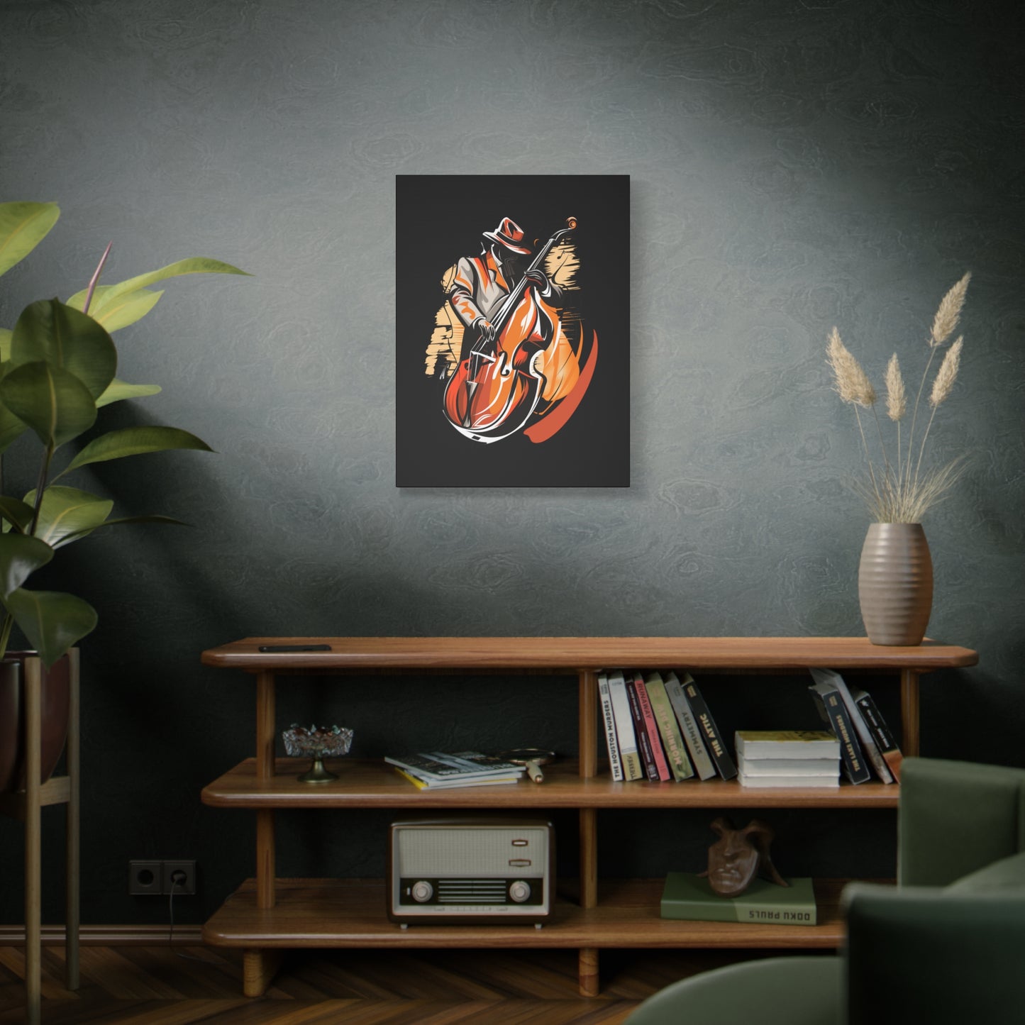 Matte Canvas, Stretched, 1.25" - Bass Player