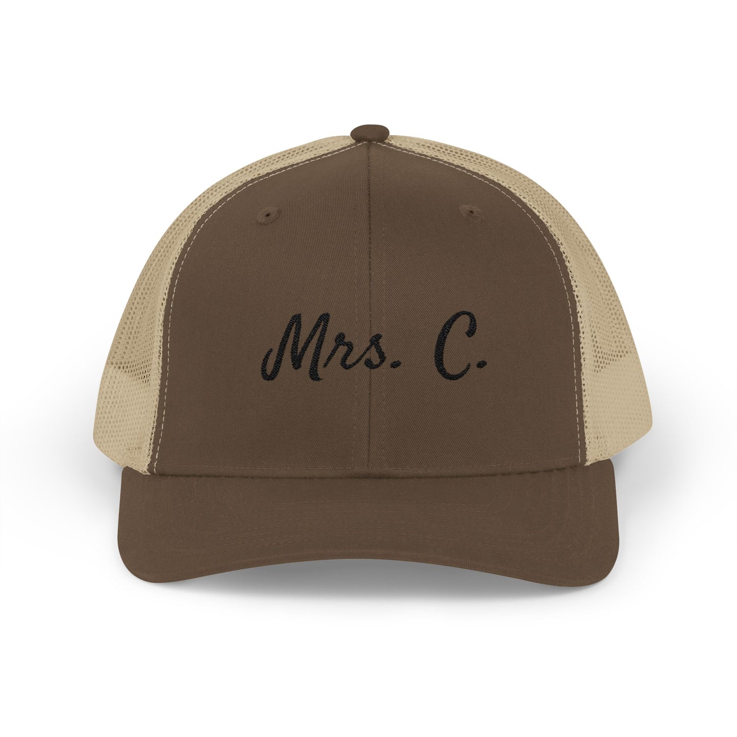 Mrs. C. Snapback Trucker Cap for Newlyweds, Wedding Gift, Bride Hat, Personalized Cap, Casual Style Accessories