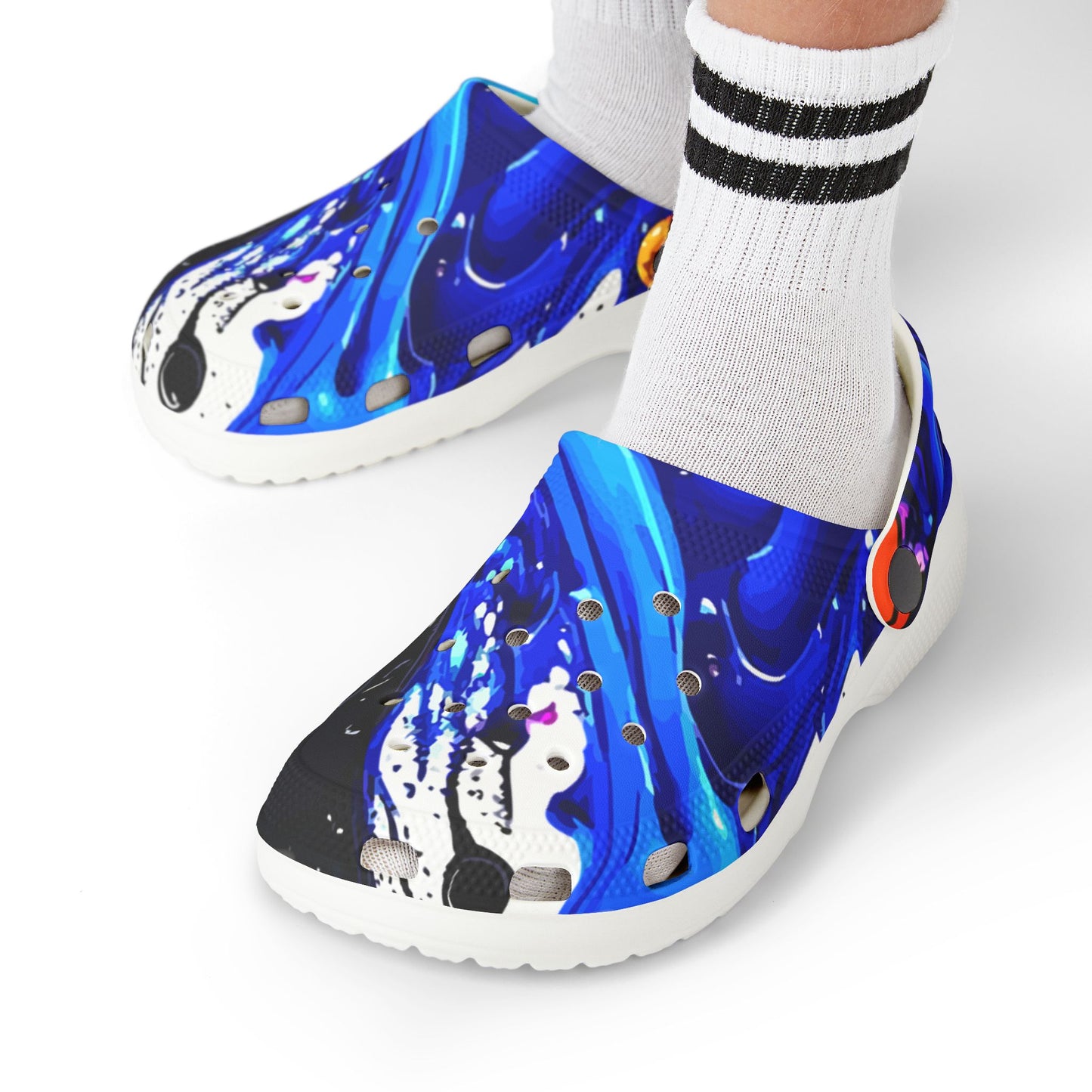 Kids Foam Clogs — Blue Splash
