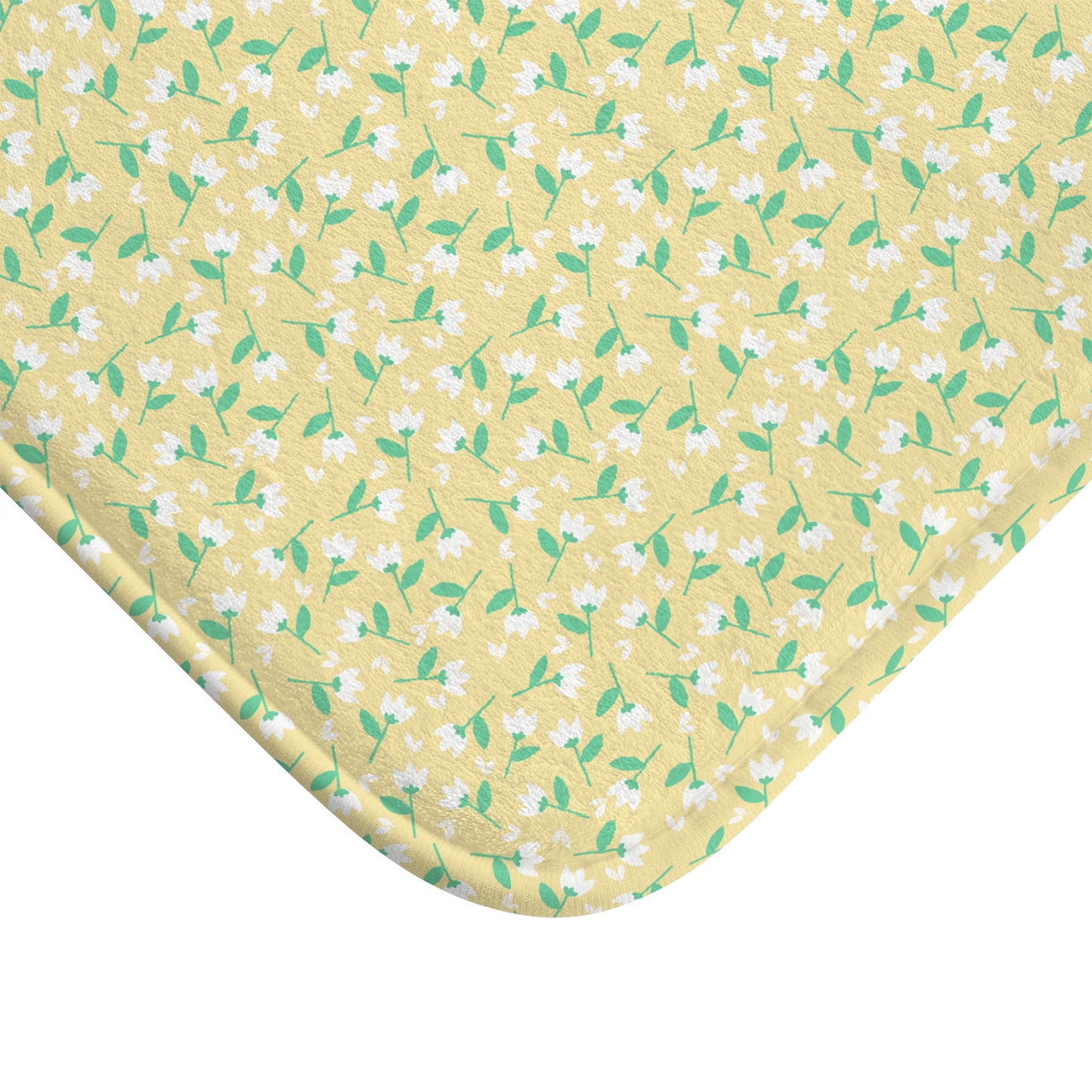 Sunny Floral Bath Mat, Vibrant Bathroom Decor, Non-Slip Mat, Home Gift, Spring Vibes, Eco-Friendly Mat