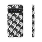 Ghost Pattern Phone Case, Cute Ghost Cell Phone Cover, Halloween Accessory, Spooky Gift, Black and White Phone Case