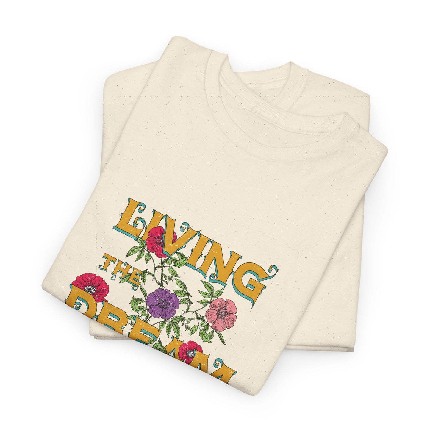 Living the Dream Floral Tee, Unisex Cotton T-Shirt, Inspirational Gift, Casual Everyday Wear, Flower Graphic Shirt, Summer Wardrobe [...]