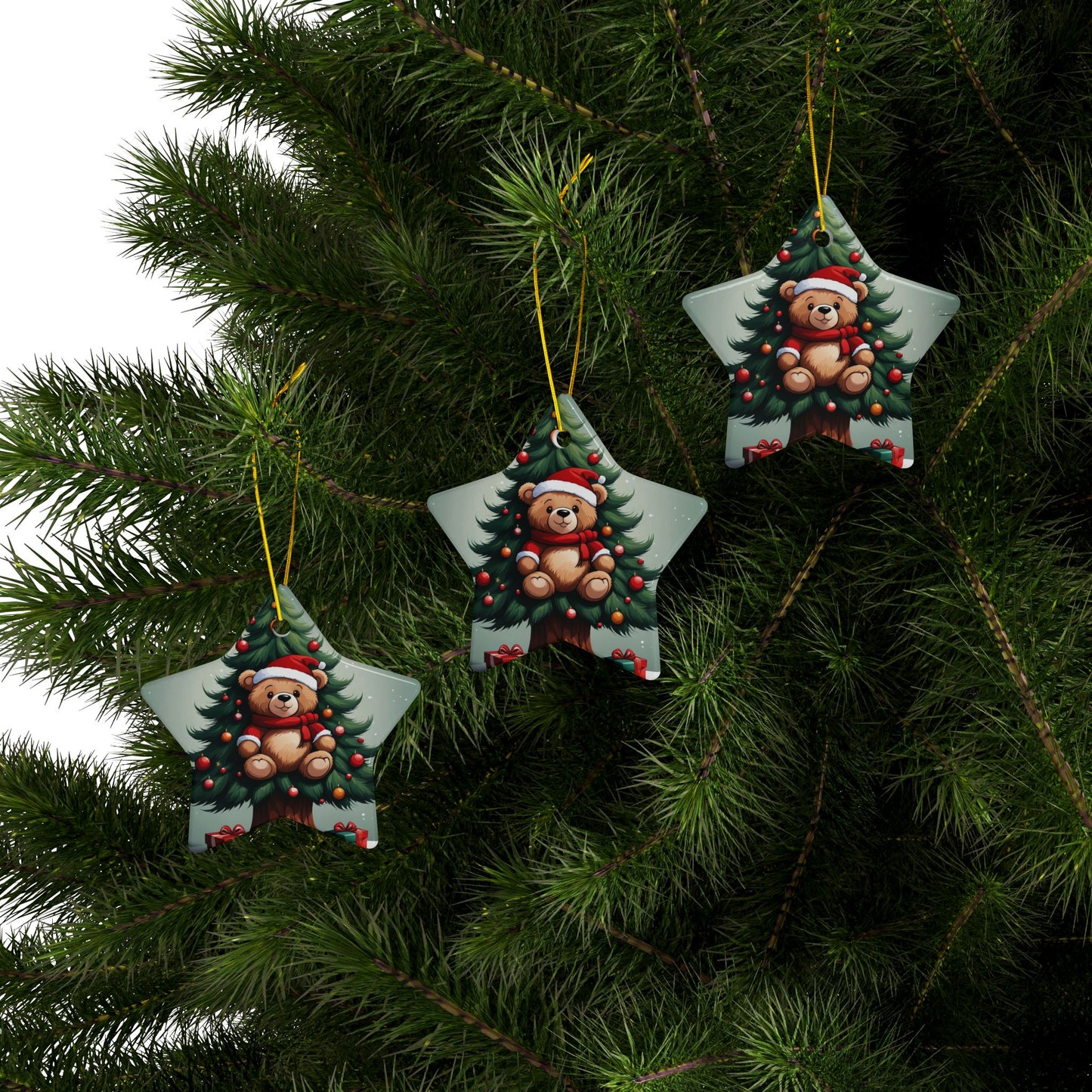 Ceramic Ornaments, 2-Side Print, (1pc, 3pcs, 5pcs, 10pcs)
