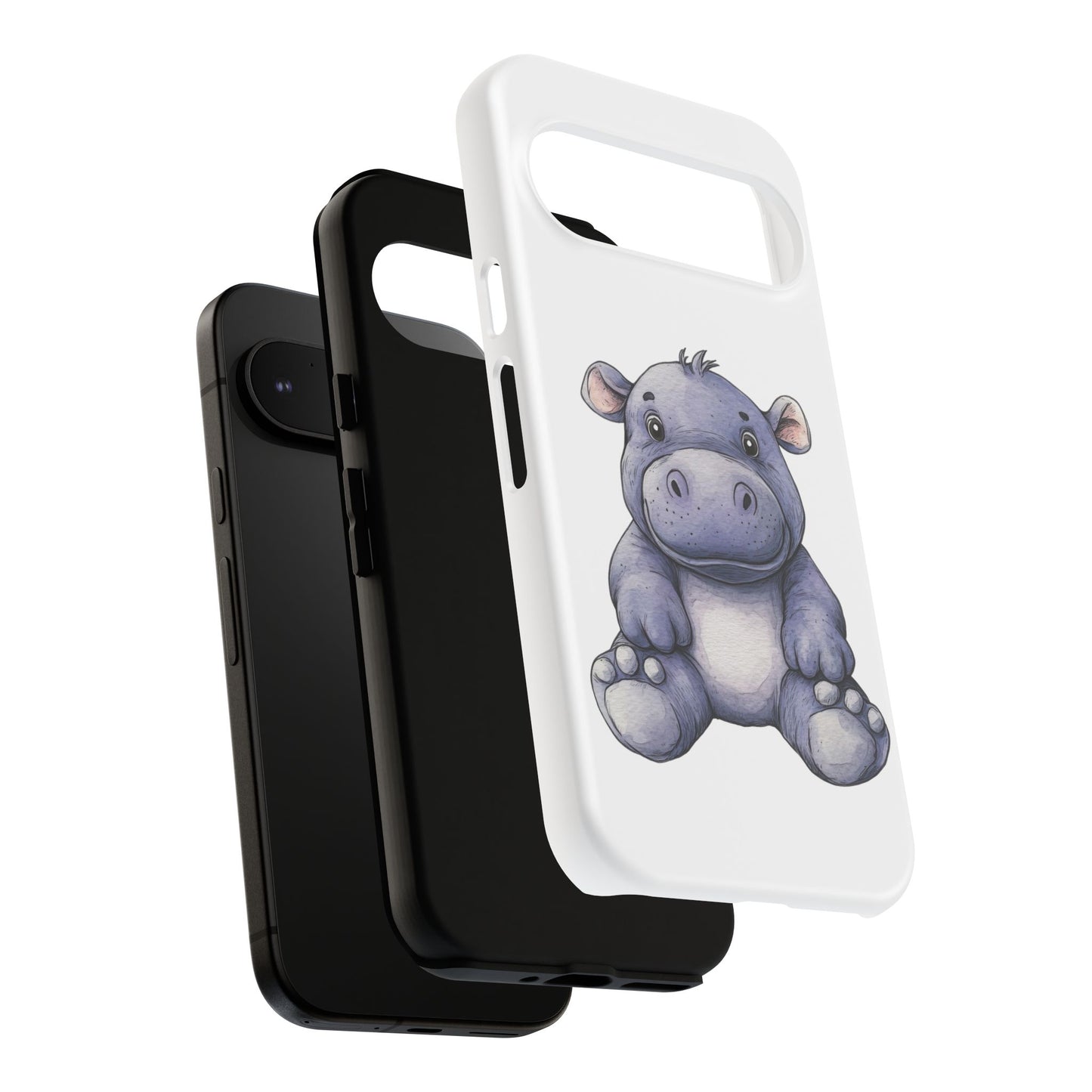 Cute Hippo Phone Case, Unique Tough Cases, Animal Lover Gift, Cute Animal Design, Baby Animal Phone Accessory