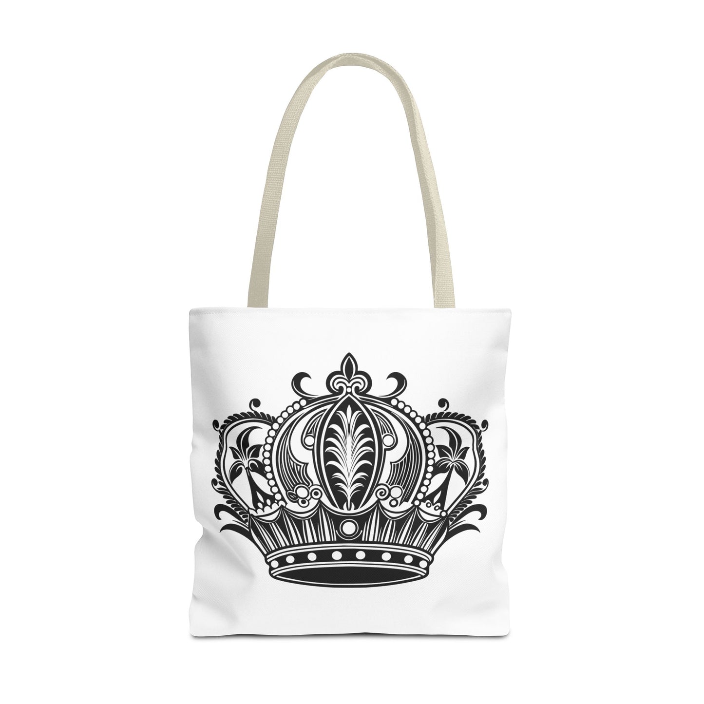 Crown Design Tote Bag, Royal Style Shopping Tote, Chic Grocery Bag, Gift for Her, Fashionable Accessories